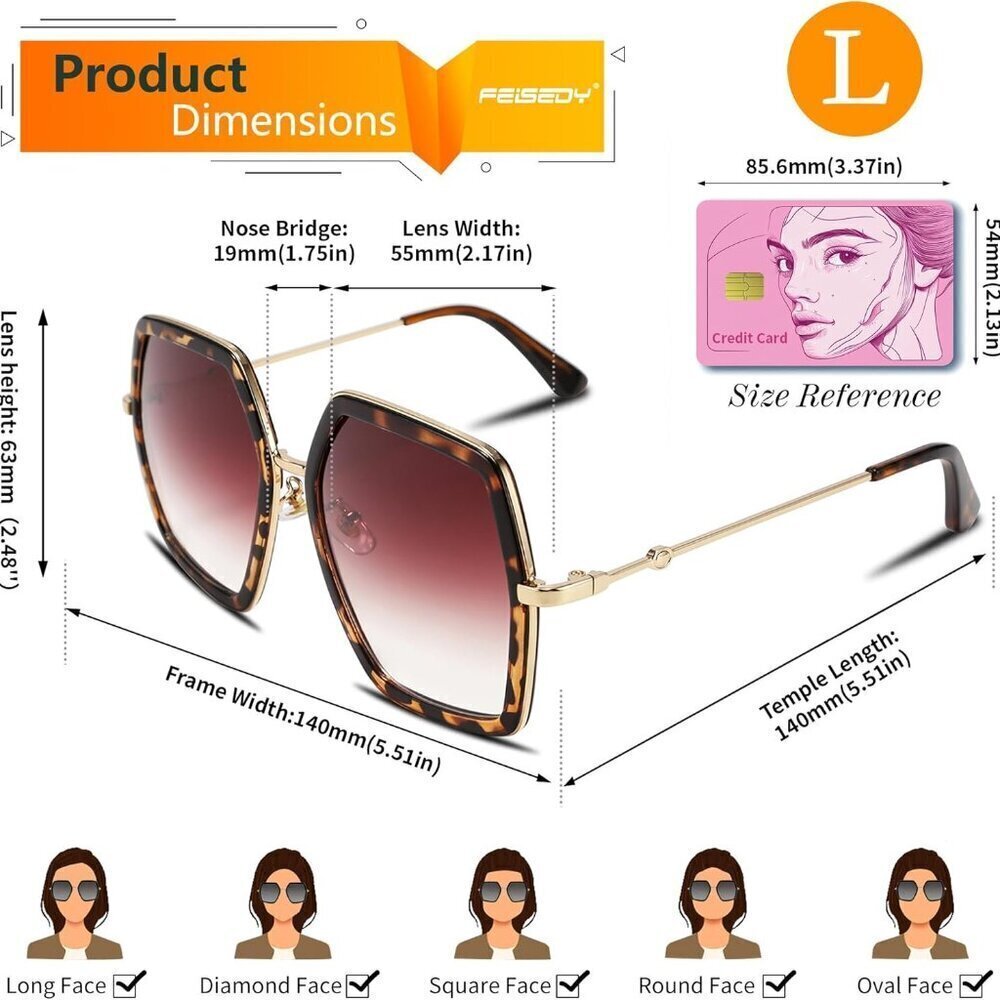 Women Large Geometric Hexagon Sun Glasses UV400 Protection Stylish Fashion - Picture 4 of 6